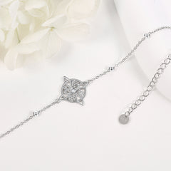 Witches Knot Bracelet 925 Sterling Silver Witch Jewelry Gifts for Women Girls - Otaj Gifts