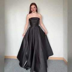 Tube Top Lace-up Waist-controlled Elegant Evening Dress - Otaj Gifts
