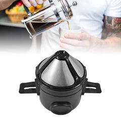 Foldable Portable Pour Over Coffee Dripper Reusable Double Layer Mesh Coffee Filter Black - Otaj Gifts