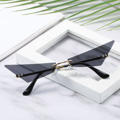 Trendy Men And Women Sun Glasses Retro Triangle European And American Cat Eye Disco Instafamous Sunglasses - Otaj Gifts