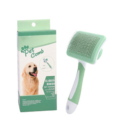 Self Cleaning Slicker Brush For Dogs, Cats Pets-One Click Cleaning Function-Gentle Effective Cat, Pet Dog Hair Remover-Dog Grooming Accessories For Small, Medium Large Dogs - Otaj Gifts