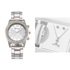 New Women's Watch Suit Quartz Diamond Watch - Otaj Gifts