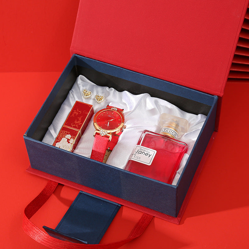 Hand Gift Set Watch Lipstick Perfume Gift Box - Otaj Gifts