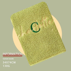 Pure Cotton Soft Towel With Creative Embroidery Name Accompanied By Heartfelt Gift - Otaj Gifts