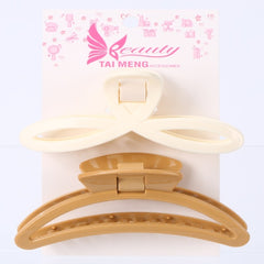 Fashionable Korean Hair Accessories Simple Cross Design Big Grip Hair Clip Solid Color Plastic Hair Clip - Otaj Gifts