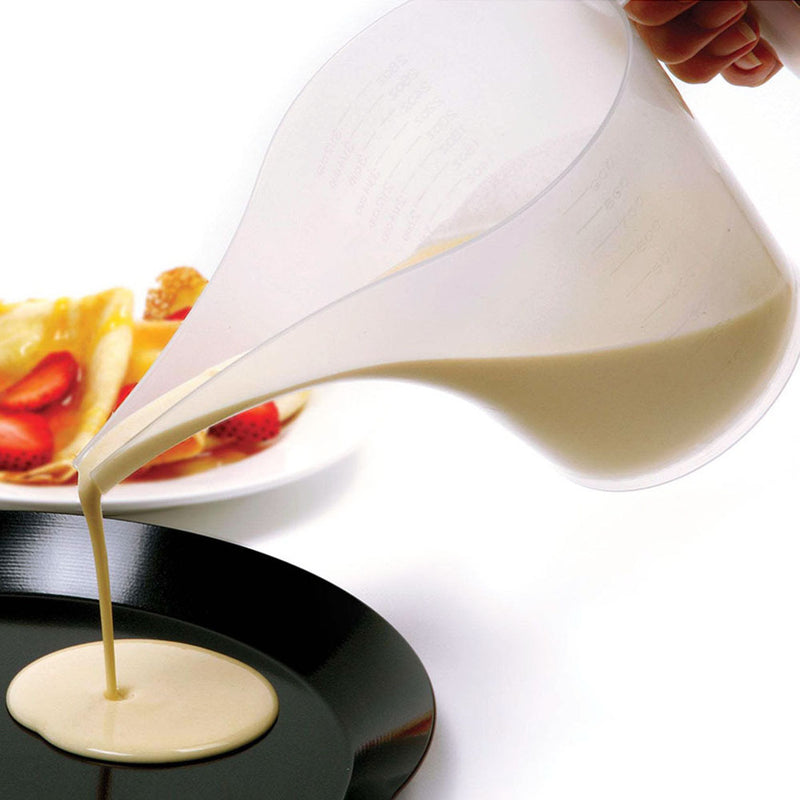 1000ml Funnel Jug Transparent Measuring Cup with Mouth Tip for Jam Batter Syrup - Otaj Gifts