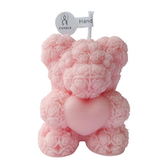Rose Bear Aromatherapy Candle Creative Bedroom Decoration Valentine's Day Girls' Gifts - Otaj Gifts
