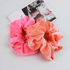 Fluorescent Color Updo Hair Ring Women's Flannel - Otaj Gifts