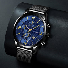 Mesh Strap Calendar Quartz Simple Casual All-match Men's Watch - Otaj Gifts