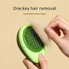 Creative Cat Grooming Comb Portable Massage Brush One-Button Remove Floating Hair Scraper Cats Dogs Pet Self Cleaning Tool Accessories - Otaj Gifts