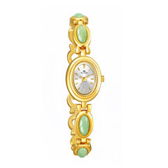 Women's Watch Ladies Bracelet Luxury Brand Waterproof Retro Natural Dongling Stone Hetian Jade Advanced Chain Watches Gift - Otaj Gifts