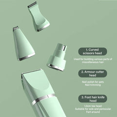 4X Professional Pet Dog Cat Clippers Hair Grooming Cordless Trimmer Shaver Kit - Otaj Gifts