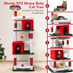 72 Inch Christmas Cat Climbing Rack - Otaj Gifts