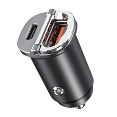 Flush Fit Mini Car Charger PD20W QC18W Dual Port USB Automobile Fast Charging Adapter Black - Otaj Gifts
