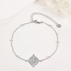 Witches Knot Bracelet 925 Sterling Silver Witch Jewelry Gifts for Women Girls - Otaj Gifts
