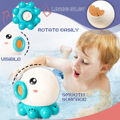 Octopus Fountain Bath Toy Water Jet Rotating Shower Bathroom Toy Summer Water Toys Sprinkler Beach Toys Kids Water Toys - Otaj Gifts