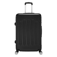 3-in-1 ABS Trolley Case 20 Inches-24 Inches-28 Inches Black - Otaj Gifts