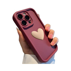 Three-dimensional Love Skin-friendly Frosted Lens All-inclusive Phone Case - Otaj Gifts