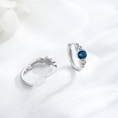 Hypoallergenic Sterling Silver Celtic Moonstone Hoop Earrings As For Women - Otaj Gifts