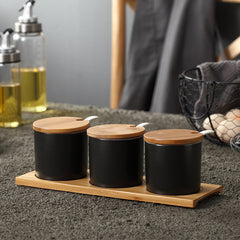 Seasoning Jar Seasoning Bottle Salt Monosodium Glutamate Seasoning Box Set Household - Otaj Gifts