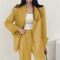 Women's Fashion L Korean Style Leisure Suit Trousers Suit - Otaj Gifts