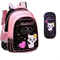 Kids School Cute Cat Print Backpack - Otaj Gifts