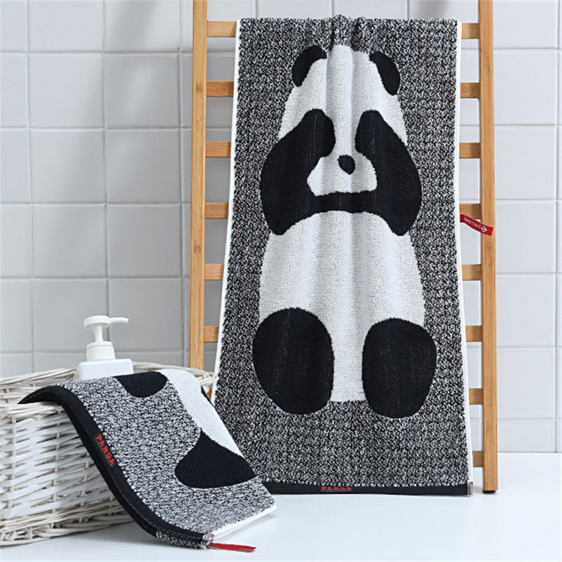 Panda Cartoon Pattern Facecloth Cotton Absorbent - Otaj Gifts