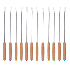 12Pcs Household Kitchen Stainless Steel Barbecue Fork Skewers Barbecue Kabob Needle BBQ Utensil - Otaj Gifts