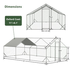 Large Metal Chicken Coop - Otaj Gifts