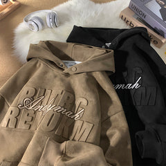 Suede Heavy Sweater American Retro Design - Otaj Gifts