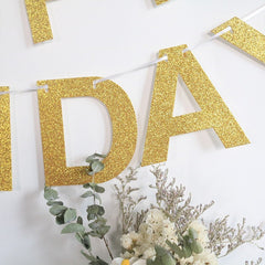 Happy Birthday Letter Flag Party Background Wall Decoration - Otaj Gifts