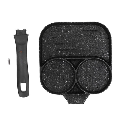 3 in 1 Egg Frying Pan Non Stick Fried Egg Cooker Steak Sausage Cooking Pan for Kitchen Use - Otaj Gifts