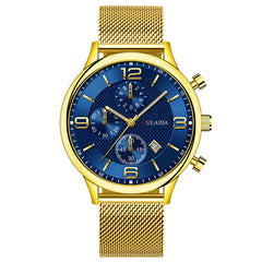 Mesh Strap Calendar Quartz Simple Casual All-match Men's Watch - Otaj Gifts