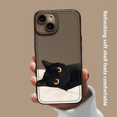 Black Cat High Sense Couple Phone Case - Otaj Gifts