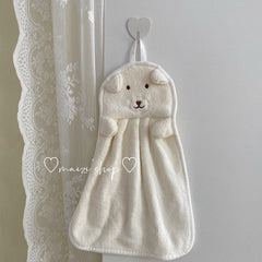 Towels Can Hang Coral Fleece Absorbent Towels To Wipe Face Bathroom Children - Otaj Gifts