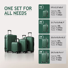 Vertical Stripe Four In One Suitcase - Otaj Gifts