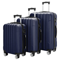Vertical 3-in-1 Spinner Wheel With Handle Trolley Case 20in 24in 28in ABS Aluminum Alloy Trolley Classic Color - Navy Blue - Otaj Gifts