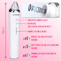 Vacuum Blackhead Analyzer With 6 Suction Heads - Otaj Gifts