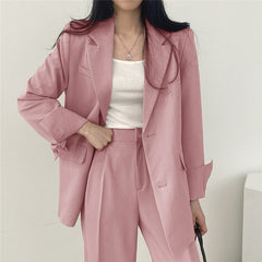 Women's Fashion L Korean Style Leisure Suit Trousers Suit - Otaj Gifts