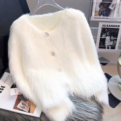 Knitted Cardigan Sweater Coat For Women Autumn And Winter Thickened - Otaj Gifts