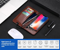 The Charging Wallet Is An Indispensable And Versatile Companion For Everyday Travel. With A Built-in Charging Module, The Battery Life Of The Mobile Phone Is Worry-free. - Otaj Gifts