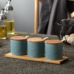 Seasoning Jar Seasoning Bottle Salt Monosodium Glutamate Seasoning Box Set Household - Otaj Gifts