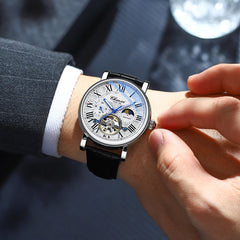 Men's High-end Automatic Hollow Flywheel Luminous Waterproof Mechanical Watch - Otaj Gifts