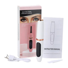 Rechargeable Electric Heated Eyelash Curler Digital Display Eyelash Curler Beauty Makeup Tool 3 Gears Temperature Control - Otaj Gifts