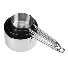 8pcs set Stainless Steel Measuring Cups&Spoons Kit Sugar Coffee Milk Kitchen Gadget Baking Tool - Otaj Gifts