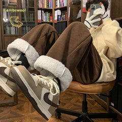 American Corduroy Sweatpants Men's Winter - Otaj Gifts