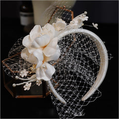 Gradient Satin Petal Mesh Hairband - Otaj Gifts