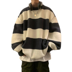 Men's Vintage Stripe Knitwear Coat - Otaj Gifts