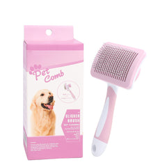 Self Cleaning Slicker Brush For Dogs, Cats Pets-One Click Cleaning Function-Gentle Effective Cat, Pet Dog Hair Remover-Dog Grooming Accessories For Small, Medium Large Dogs - Otaj Gifts