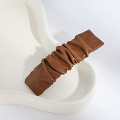 Leather Barrettes Pleated Solid Color Simple Temperamental All-match - Otaj Gifts